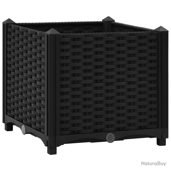 Jardini�re lit sur�lev� plantes fleurs jardin 40 x 40 cm polypropyl�ne noir 02_0000930