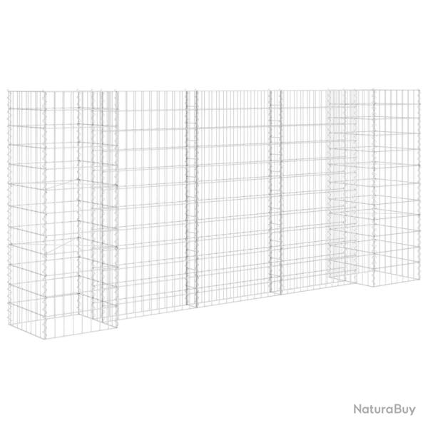 Jardini�re � gabion en h panier de gabion parterre sur�lev� de fleurs plantes jardin terrasse ext�r