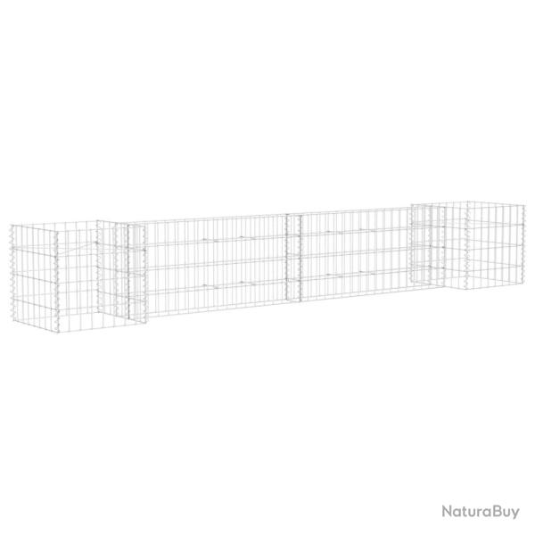 Jardini�re � gabion en h panier de gabion parterre sur�lev� de fleurs plantes jardin terrasse ext�r