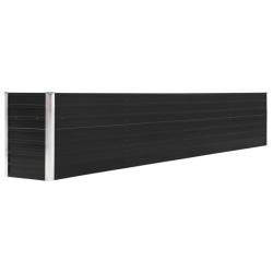 Jardini&egrave;re lit sur&eacute;lev&eacute; plantes fleurs jardin acier galvanis&eacute; 320 x 40 x 45 cm anthracite 02_0001107