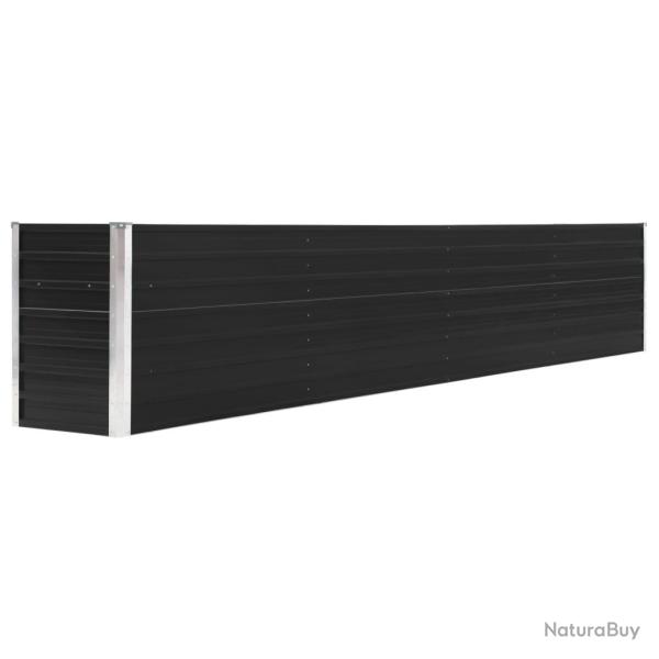 Jardini�re lit sur�lev� plantes fleurs jardin acier galvanis� 320 x 40 x 45 cm anthracite 02_0001107
