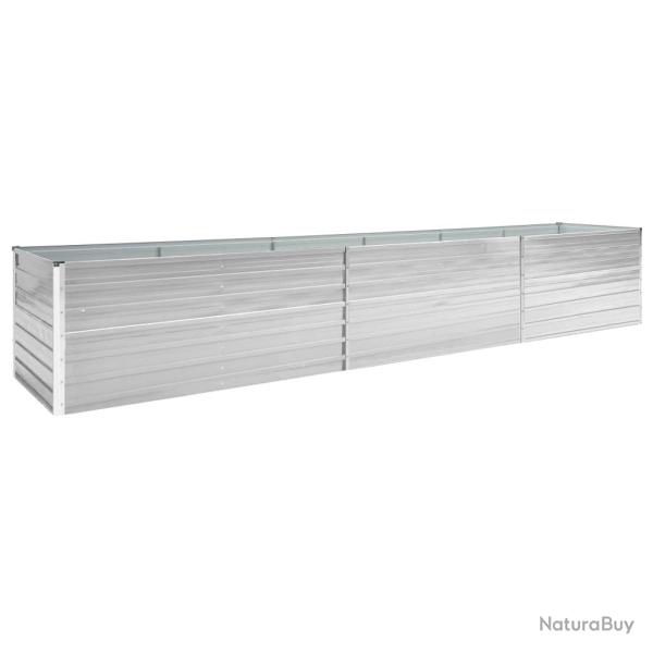 Jardini�re lit sur�lev� plantes fleurs jardin 480 x 80 x 45 cm acier galvanis� gris 02_0001123