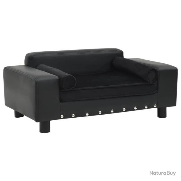 Canap� pour chien noir 81 cm peluche et synth�tique noir 02_0000208