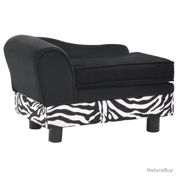 Canap� pour chien 57 cm peluche avec rangement noir 02_0000194