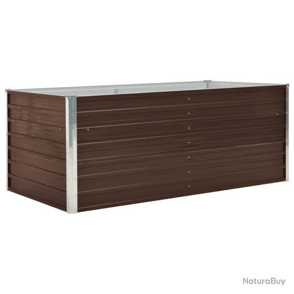 Jardini�re 160 x 80 x 45 cm acier galvanis� marron 02_0000794