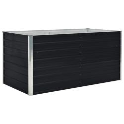 Jardini&egrave;re 160 x 80 x 45 cm acier galvanis&eacute; anthracite 02_0000792