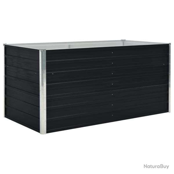 Jardini�re 160 x 80 x 45 cm acier galvanis� anthracite 02_0000792