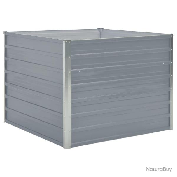 Jardini�re 100 x 100 x 77 cm gris acier galvanis� 02_0000788