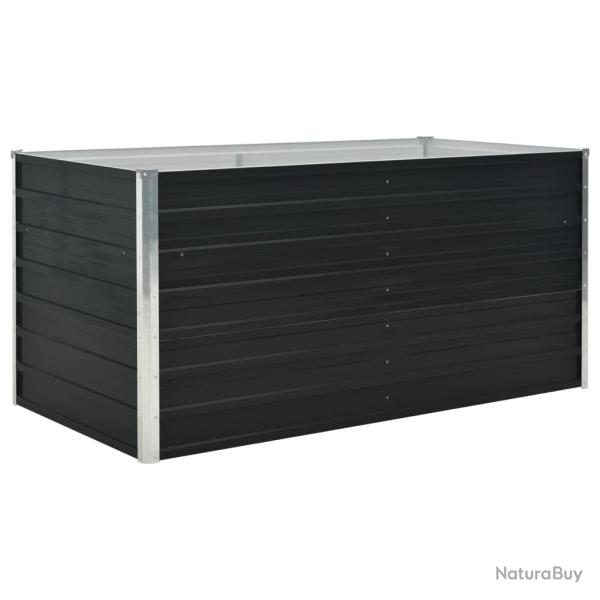 Jardini�re sur�lev�e anthracite 160 x 80 x 77 cm acier galvanis� 02_0000855