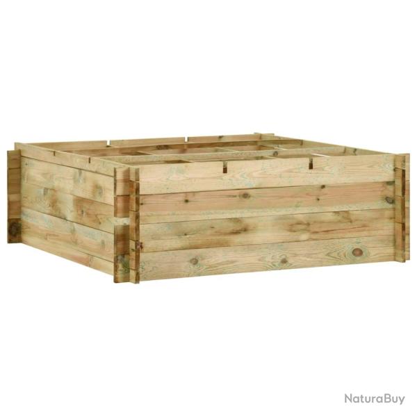 Jardini�re pour l�gumes bois de pin impr�gn� 120 x 120 x 40 cm 02_0000837