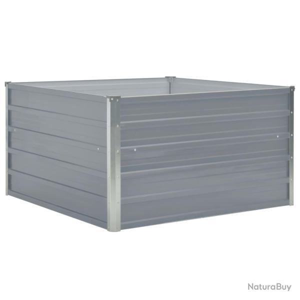 Jardini�re 100 x 100 x 45 cm acier galvanis� gris 02_0000784
