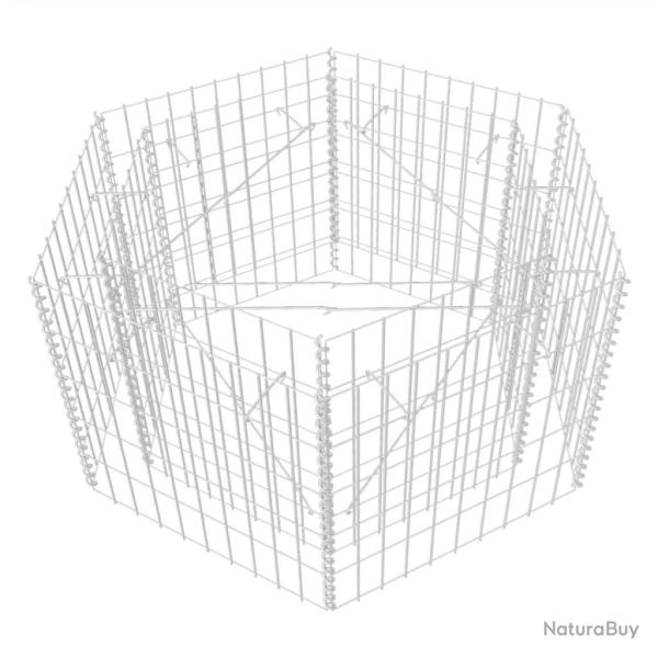 Jardini�re lit sur�lev� plantes fleurs jardin � gabion hexagonale 100 x 90 x 50 cm 02_0001323