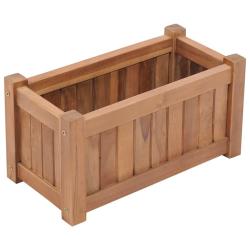 Jardini&egrave;re lit sur&eacute;lev&eacute; plantes fleurs jardin 50 x 25 x 25 cm bois de teck solide 02_0000936