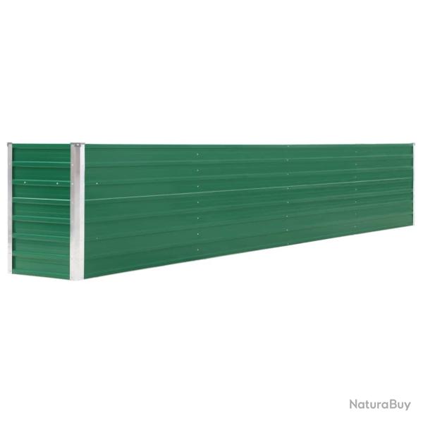 Jardini�re lit sur�lev� plantes fleurs jardin acier galvanis� 320 x 40 x 45 cm vert 02_0001110
