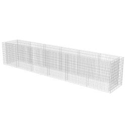 Jardini&egrave;re lit sur&eacute;lev&eacute; plantes fleurs jardin &agrave; gabion acier galvanis&eacute; 540 x 90 x 100 cm 02_0001308