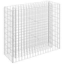 Jardini&egrave;re lit sur&eacute;lev&eacute; plantes fleurs jardin &agrave; gabion acier galvanis&eacute; 90 x 30 x 90 cm 02_0001315