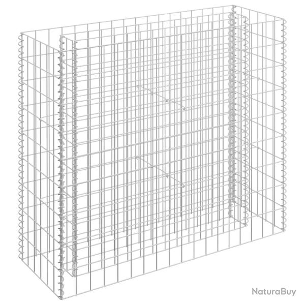 Jardini�re lit sur�lev� plantes fleurs jardin � gabion acier galvanis� 90 x 30 x 90 cm 02_0001315
