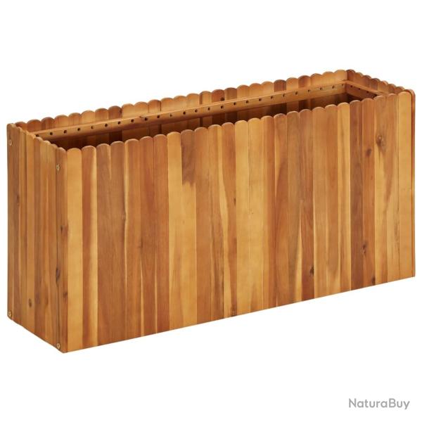 Jardini�re lit sur�lev� plantes fleurs jardin 100 x 30 x 50 cm bois massif d'acacia 02_0000975