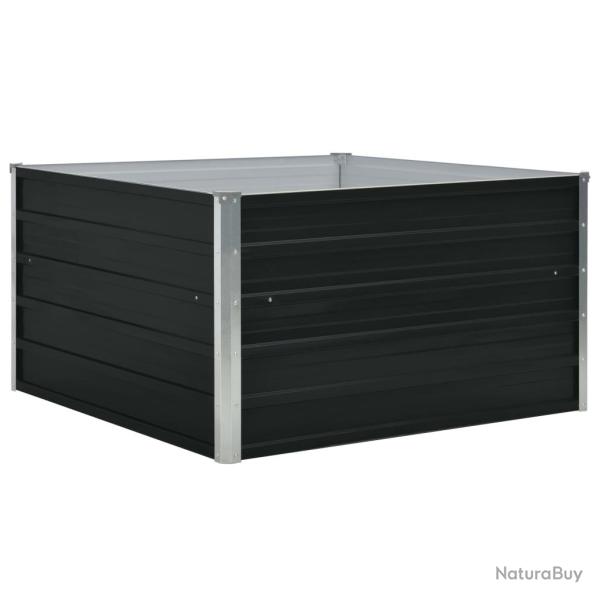 Jardini�re 100 x 100 x 45 cm acier galvanis� anthracite 02_0000783