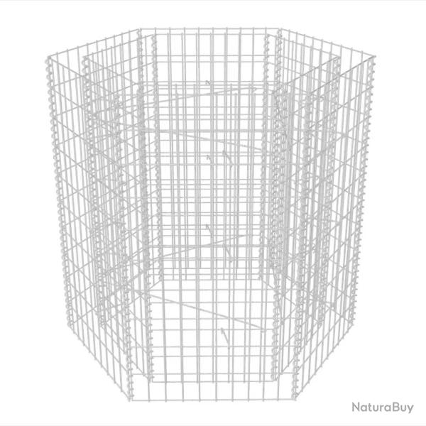 Jardini�re lit sur�lev� plantes fleurs jardin � gabion he x agonale 100 x 90 x 100 cm 02_0001324