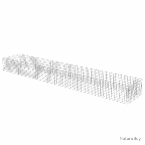 Jardini�re lit sur�lev� plantes fleurs jardin� gabion acier galvanis� 540 x 90 x 50 cm 02_0001309