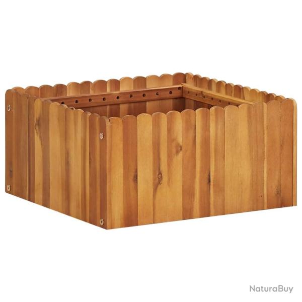 Jardini�re lit sur�lev� plantes fleurs jardin 50 x 50 x 25 cm bois massif d'acacia 02_0001070