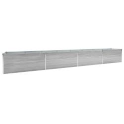 Jardini&egrave;re lit sur&eacute;lev&eacute; plantes fleurs jardin acier galvanis&eacute; 600 x 80 x 45 cm gris 02_0001131