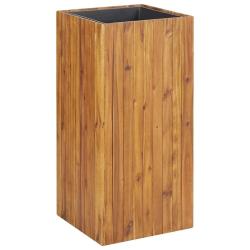 Jardini&egrave;re lit sur&eacute;lev&eacute; plantes fleurs jardin 43,5 x 43,5 x 90 cm bois massif d'acacia 02_0001056