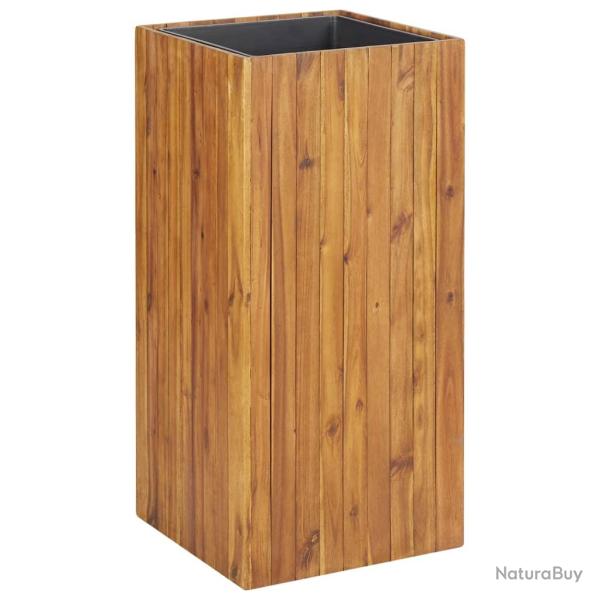 Jardini�re lit sur�lev� plantes fleurs jardin 43,5 x 43,5 x 90 cm bois massif d'acacia 02_0001056