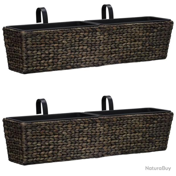 Lot de 2 jardini�res jacinthe d'eau 39 cm marron fonc� 02_0000883