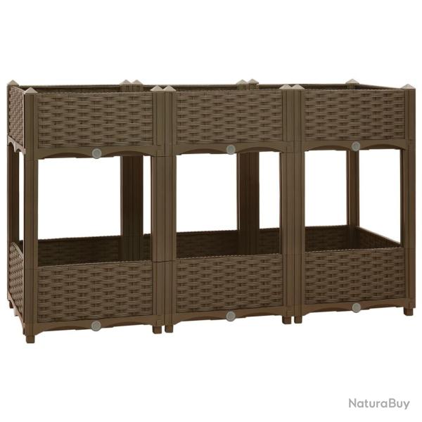 Jardini�re lit sur�lev� plantes fleurs jardin 120 x 40 x 71 cm polypropyl�ne 02_0000909