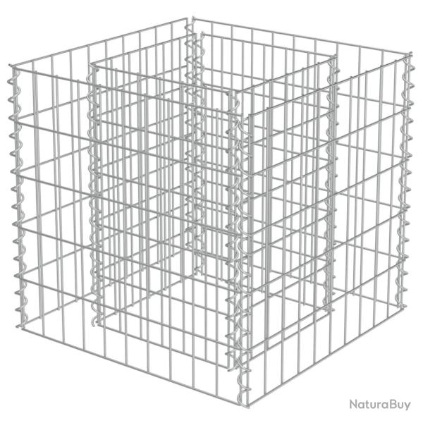 Jardini�re lit sur�lev� plantes fleurs jardin � gabion acier galvanis� 50 x 50 x 50 cm 02_0001305