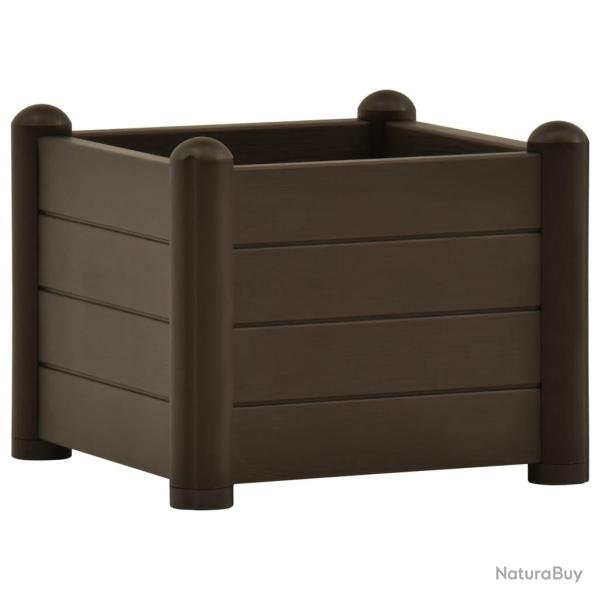 Jardini�re lit sur�lev� plantes fleurs jardin PP 43 x 43 x 35 cm moka 02_0001227