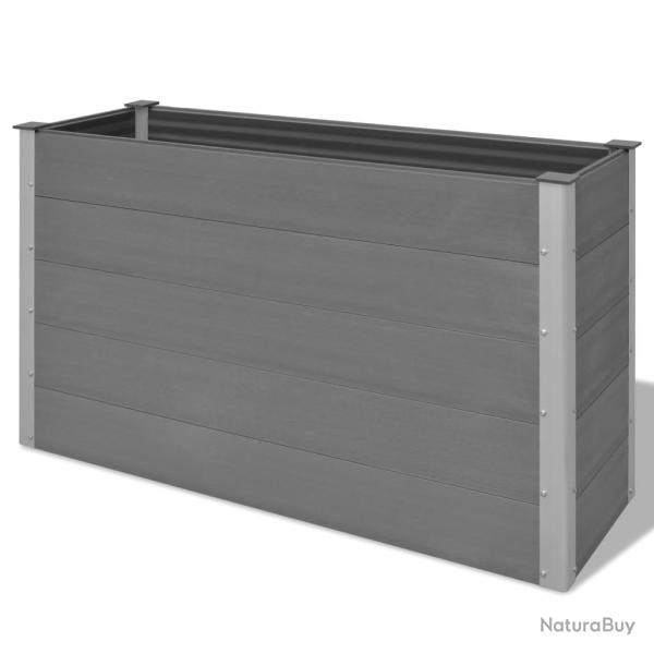 Jardini�re lit sur�lev� plantes fleurs jardin WPC 150 x 50 x 91 cm gris 02_0001241