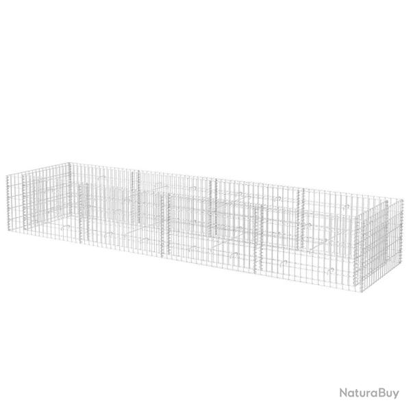 Jardini�re lit sur�lev� plantes fleurs jardin � gabion acier 360 x 90 x 50 cm 02_0001278