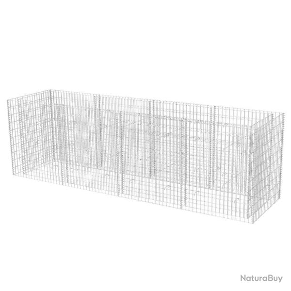 Jardini�re lit sur�lev� plantes fleurs jardin � gabion acier 360 x 90 x 100 cm 02_0001277