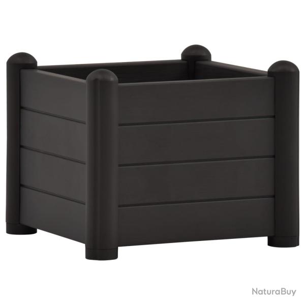Jardini�re lit sur�lev� plantes fleurs jardin PP 43 x 43 x 35 cm anthracite 02_0001223