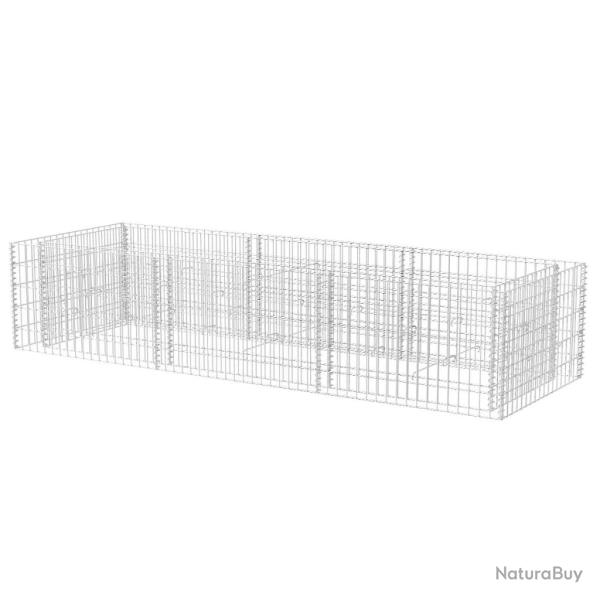 Jardini�re lit sur�lev� plantes fleurs jardin � gabion acier 270 x 90 x 50 cm 02_0001276