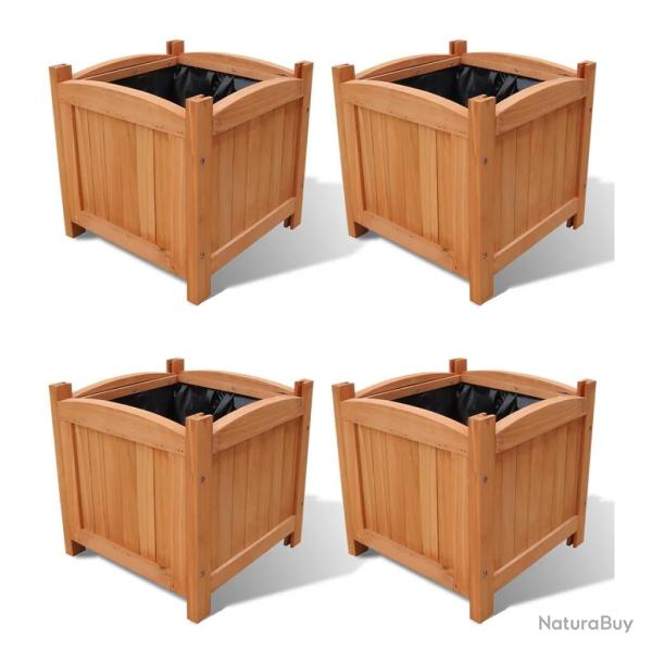 Jardini�re lit sur�lev� plantes fleurs jardin 4 pi�ces 30 x 30 x 30 cm 02_0001332