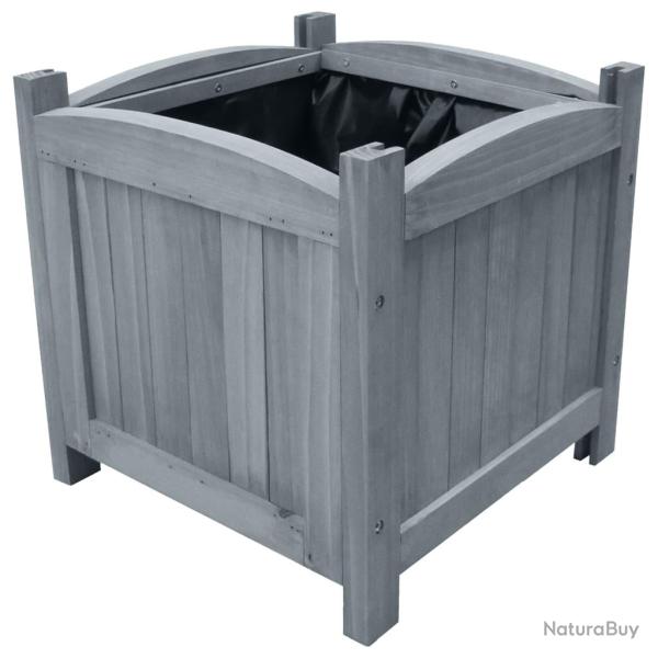 Jardini�re lit sur�lev� plantes fleurs jardin 2 pcs 30 x 30 x 30 cm bois de sapin massif 02_0001337