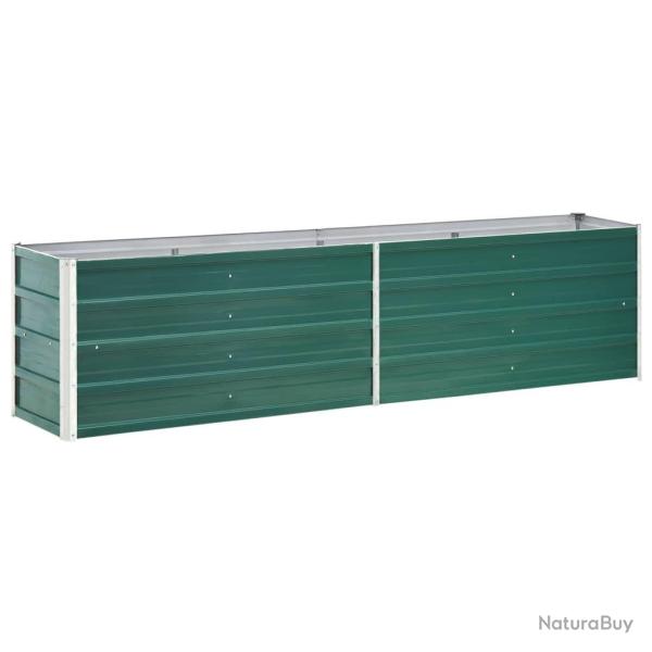 Jardini�re lit sur�lev� plantes fleurs jardin de jardin acier galvanis� 240 x 40 x 45 cm vert 02_00