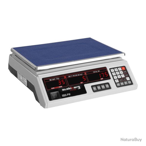 Balance poids-prix - 30 kg / 2 g blanc avec LED 14_0000657