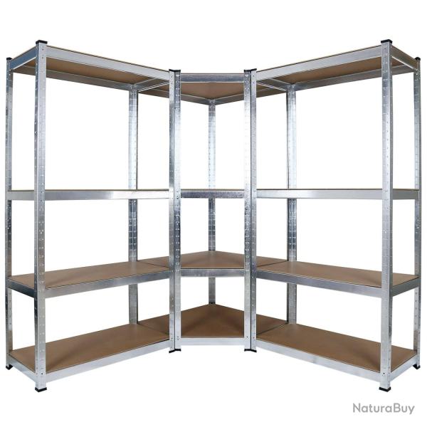 Rayonnage d'atelier lourd tagres enfichables 160 cm armoire de coin kit cave stockage 16_0002707