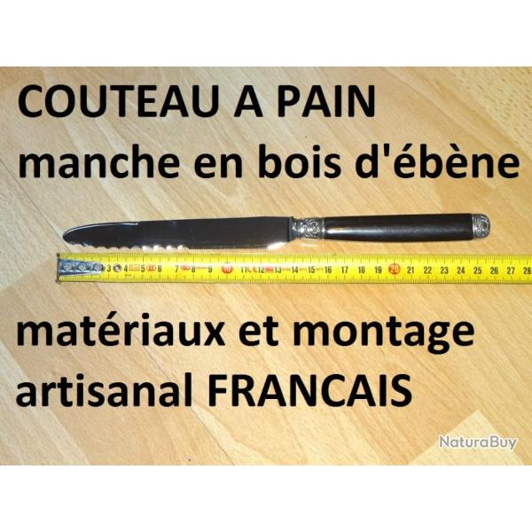 couteau  PAIN manche BOIS D'EBENE et LAME FORGE - VENDU PAR JEPERCUTE (D22K205)