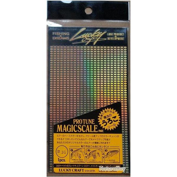 LOT DE 3 FEUILLES AUTO-COLLANTES LUCKY CRAFT 2G HABILLAGE LEURRES OU CUILLERES