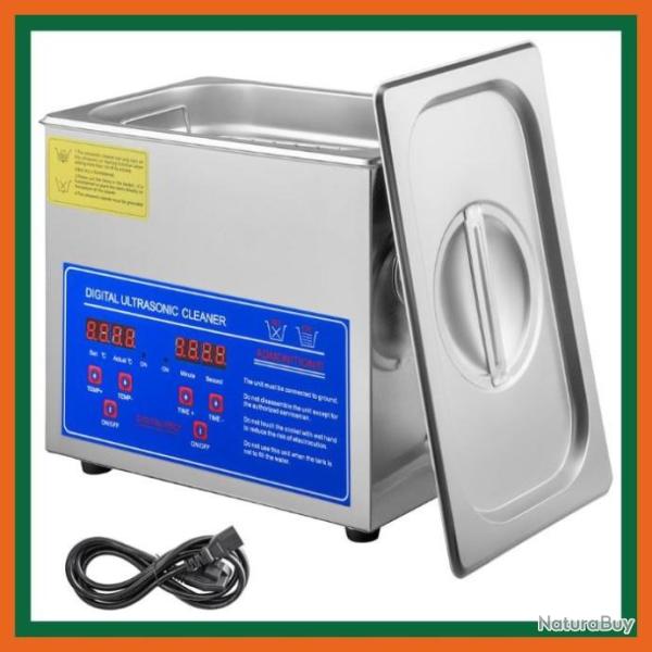 Nettoyeur � Ultrasons 3L - 80� - Pour pi�ces d'arme, outils, bijoux.. - Livraison gratuite et rapide