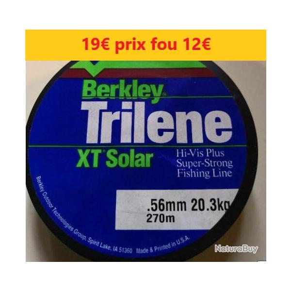FIL BERKLEY TRILENE XT SOLAR VERT � 0.56  L 270 m  R�sistance 20.3 kg