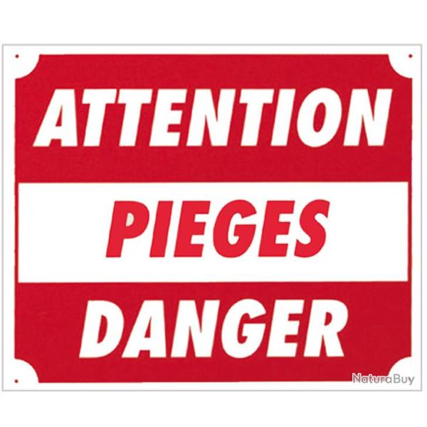 Panneau alu attention pi�ges danger
