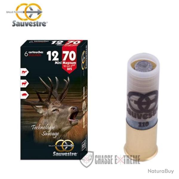 6 Cartouches SAUVESTRE BFS Mini Magnum Cal 12/70