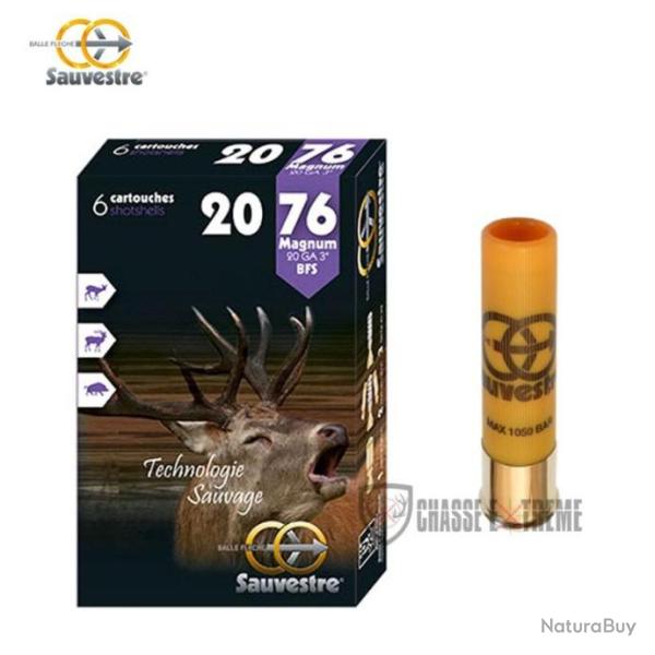 6 Cartouches SAUVESTRE BFS Cal 20/76